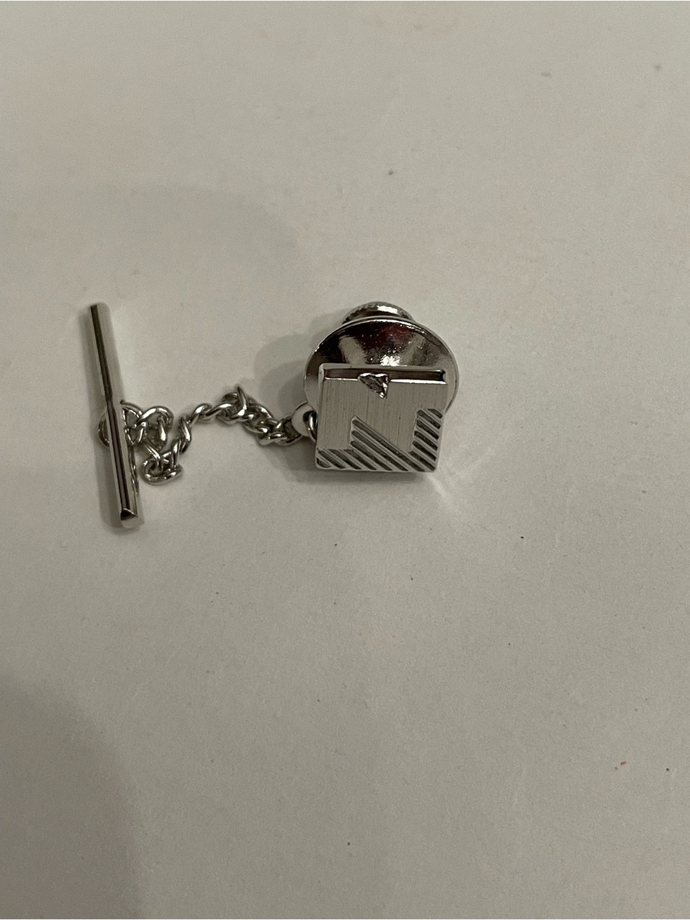 Nina Ricci Silver Square T-Bar Tie Tack Pin – Men’s Accessory like new